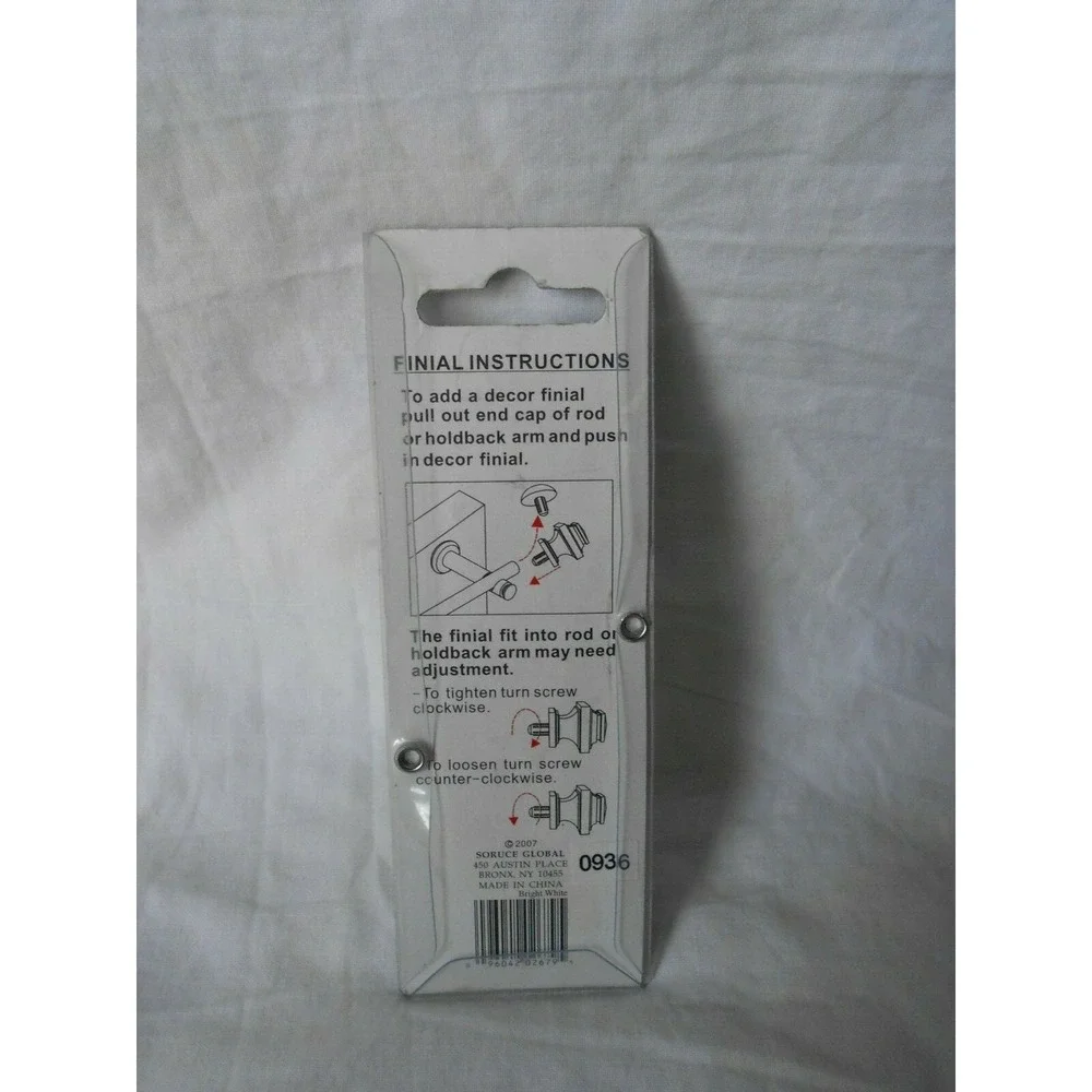 New Micro Xtreme Elite White Cabinet Pull 2 Rod Finials Holdback Arms Hardware!